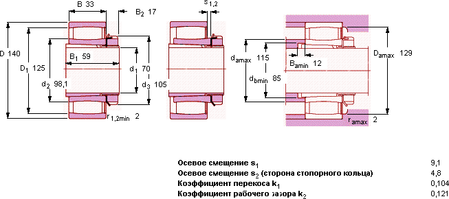Подшипник C 2216 KV- H 316