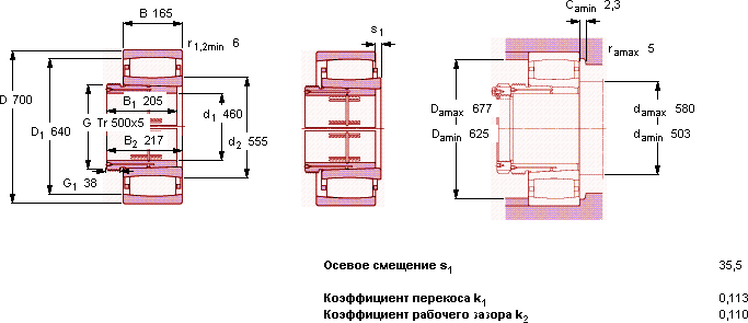 Подшипник C 3096 KM- AOHX 3096 G