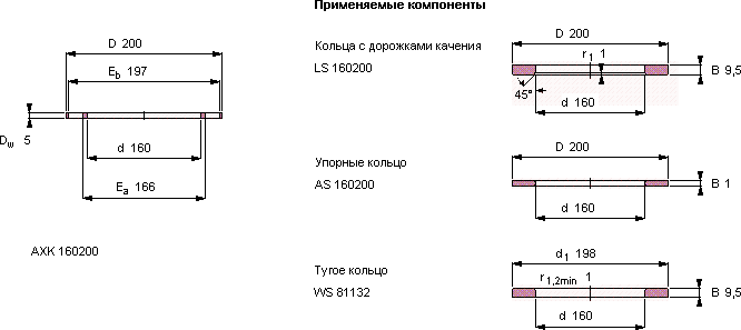 Подшипник AXK 160200