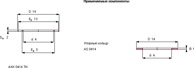 Подшипник AXK 0414 TN