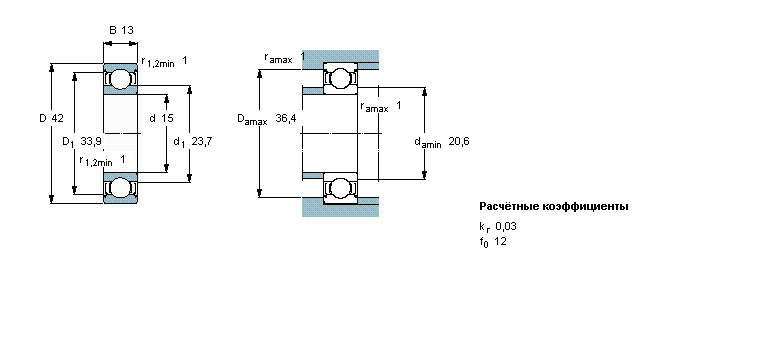 Подшипник E2.6302-2Z/C3
