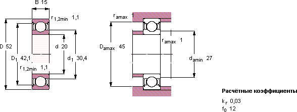 Подшипник E2.6304-2Z/C3