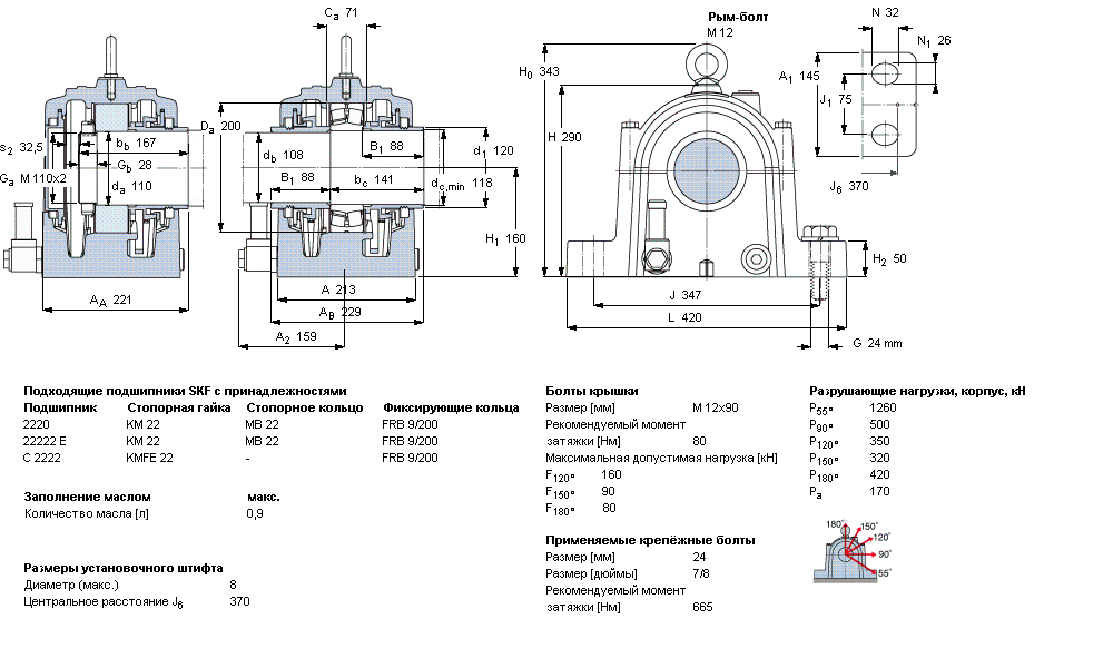 Корпус подшипника SONL 222-522