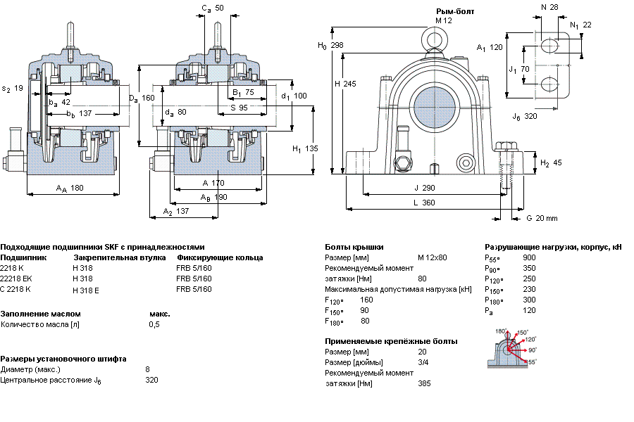 Корпус подшипника SONL 218-518