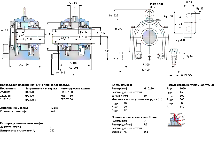 Корпус подшипника SONL 220-520