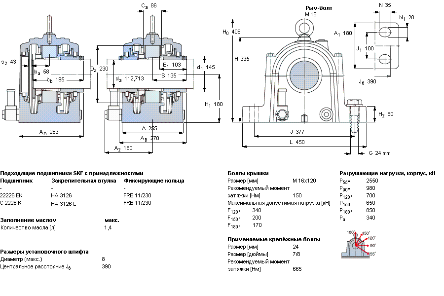 Корпус подшипника SONL 226-526