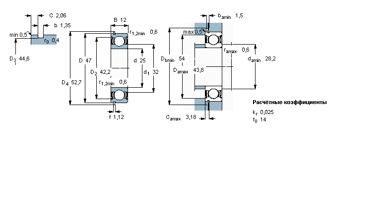 Подшипник 6005-2ZTN9/C3