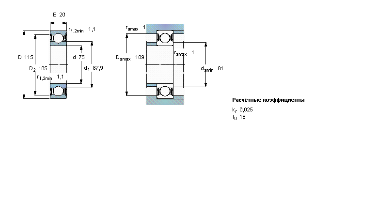 Подшипник 6015-2RS1/C3GJN