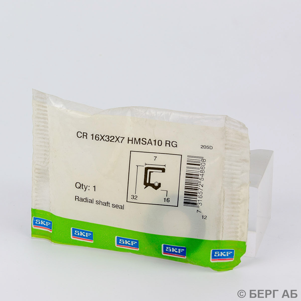 Подшипниковое уплотнения CR 16X32X7 HMSA10 RG