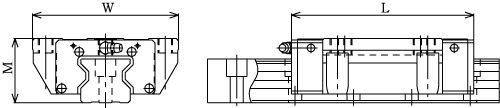 Линейные направляющие (рельсовые) THK SRN 55C LM THK