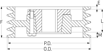 Шкив SKF PHP 8-5V1180-F