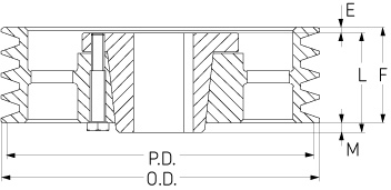 Шкив SKF PHP 8-8V4450-P