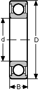 Подшипник 1614-2RS CONSOLIDATED BEARING
