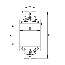 Подшипник 222SM100-TVPA FAG